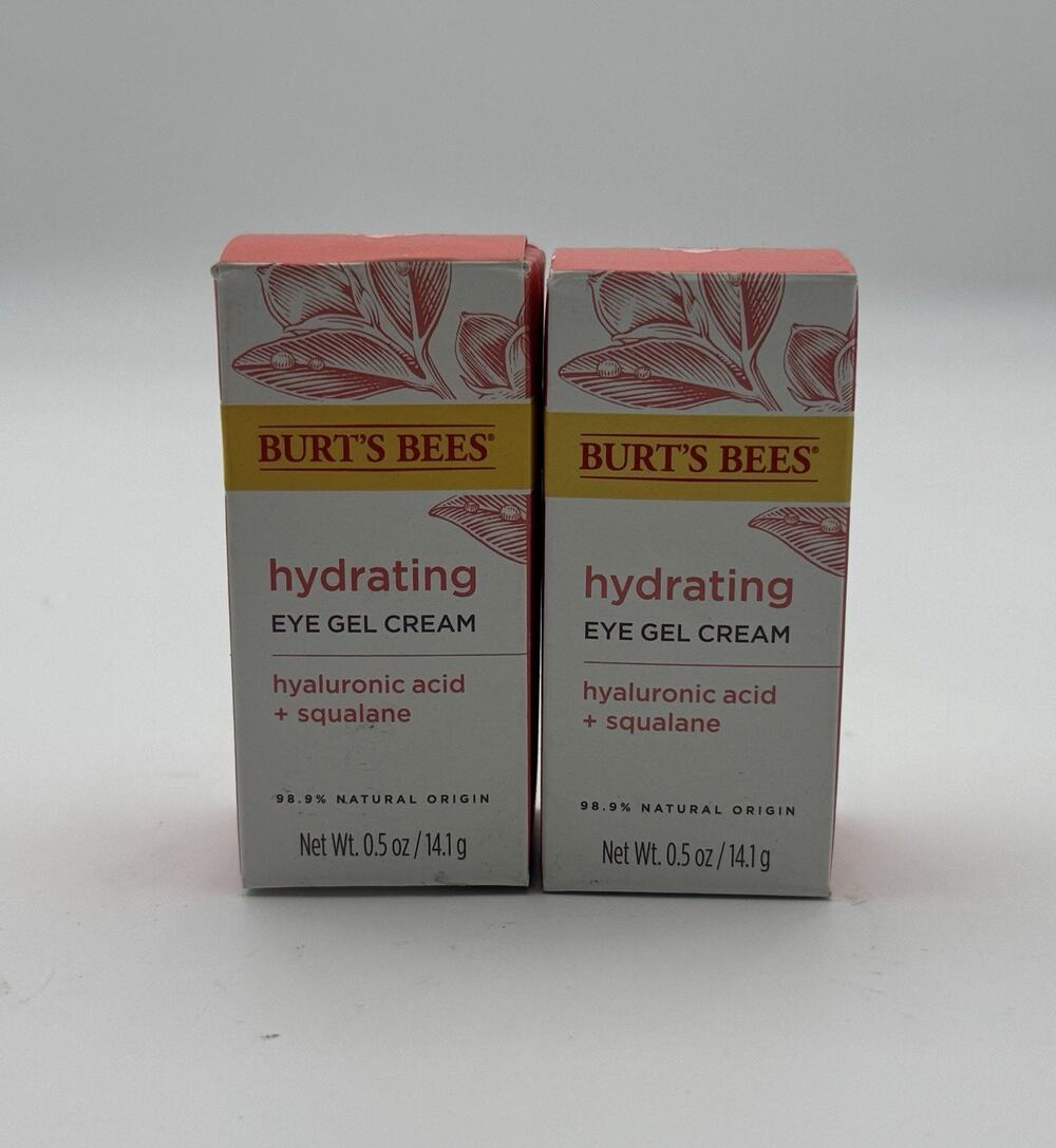 [2 PACK] Burt's Bees Truly Glowing Hydrating Eye Gel Cream 0.5 fl oz NEW
